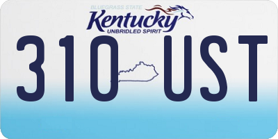 KY license plate 310UST
