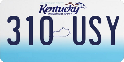 KY license plate 310USY