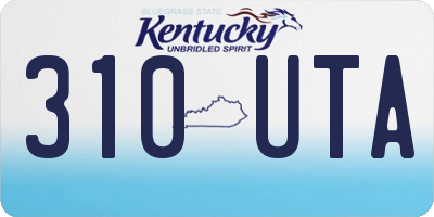 KY license plate 310UTA