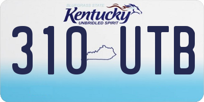 KY license plate 310UTB