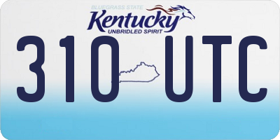 KY license plate 310UTC