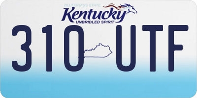 KY license plate 310UTF