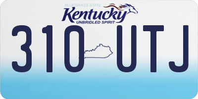 KY license plate 310UTJ