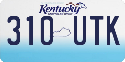 KY license plate 310UTK
