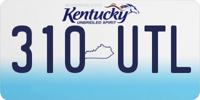 KY license plate 310UTL