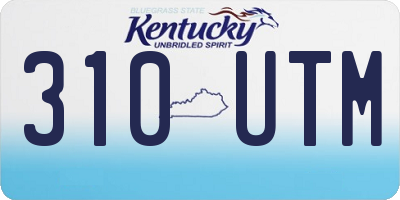 KY license plate 310UTM