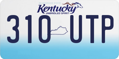 KY license plate 310UTP