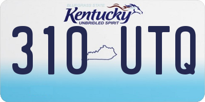 KY license plate 310UTQ