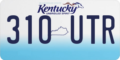 KY license plate 310UTR