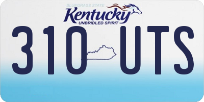 KY license plate 310UTS