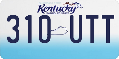 KY license plate 310UTT