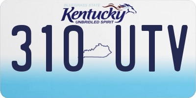 KY license plate 310UTV