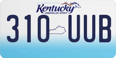 KY license plate 310UUB