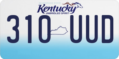 KY license plate 310UUD
