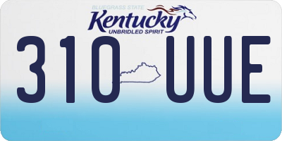 KY license plate 310UUE