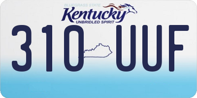 KY license plate 310UUF