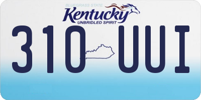 KY license plate 310UUI