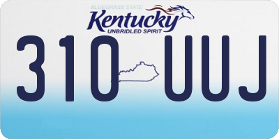 KY license plate 310UUJ