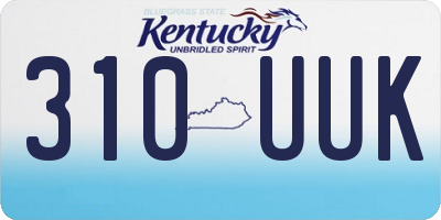 KY license plate 310UUK