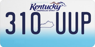 KY license plate 310UUP