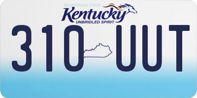 KY license plate 310UUT