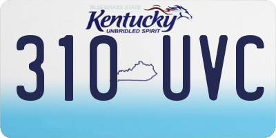 KY license plate 310UVC
