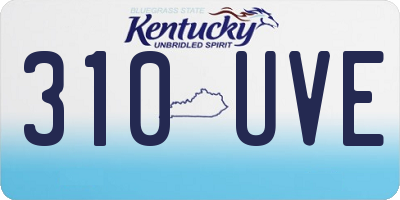 KY license plate 310UVE