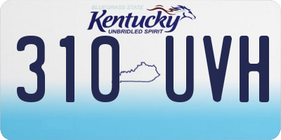 KY license plate 310UVH