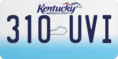 KY license plate 310UVI