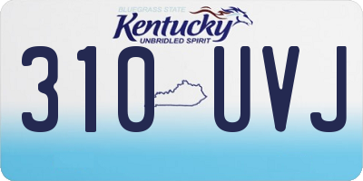 KY license plate 310UVJ
