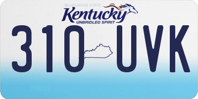 KY license plate 310UVK