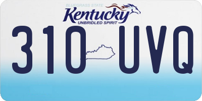 KY license plate 310UVQ