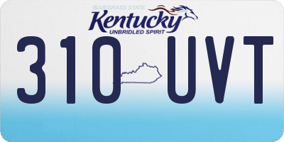 KY license plate 310UVT