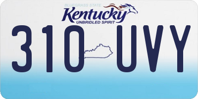KY license plate 310UVY