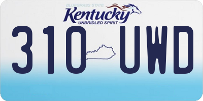 KY license plate 310UWD