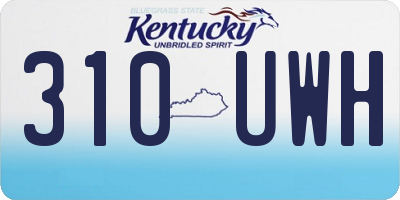 KY license plate 310UWH