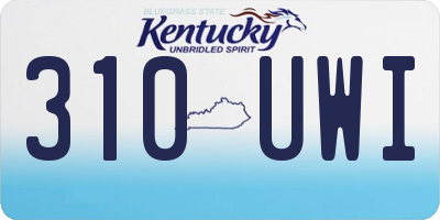 KY license plate 310UWI