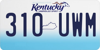 KY license plate 310UWM