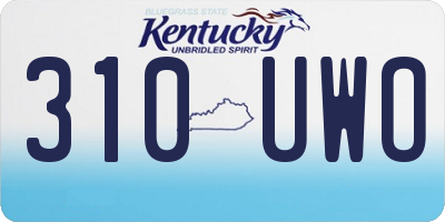 KY license plate 310UWO