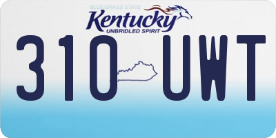 KY license plate 310UWT