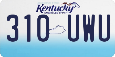KY license plate 310UWU