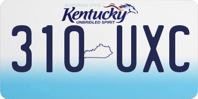 KY license plate 310UXC