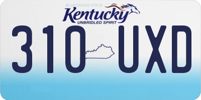 KY license plate 310UXD