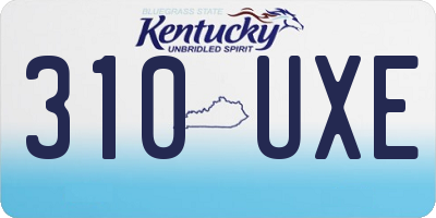 KY license plate 310UXE