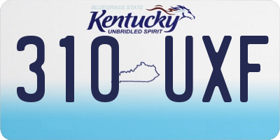 KY license plate 310UXF