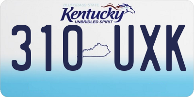 KY license plate 310UXK