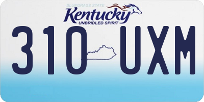 KY license plate 310UXM