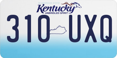 KY license plate 310UXQ
