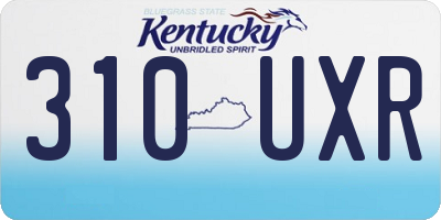 KY license plate 310UXR