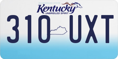 KY license plate 310UXT